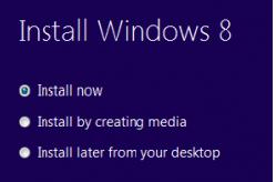 Windows 8 Install Options