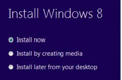 Windows 8 Install Options